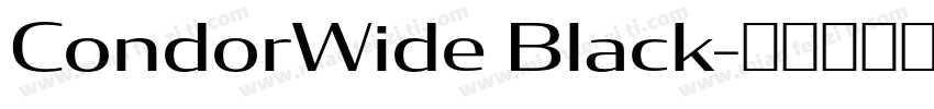 CondorWide Black字体转换